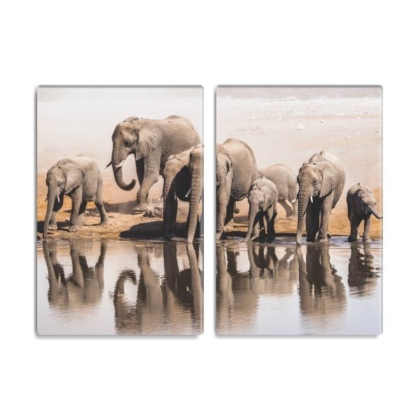 Conjunto 2 quadros decorativos Slim Troupeau 85x60cm - 1