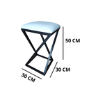 Ver imagem 3 de Banqueta Luxo Baixa Bistrô P/ Bares Balcão Cozinha Comercio Reforçada Aço:branco