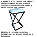 Ver imagem 5 de Banqueta Luxo Baixa Bistrô P/ Bares Balcão Cozinha Comercio Reforçada Aço:branco