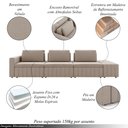 Ver imagem 3 de Sofá Ilha com Encosto e Almofadas Móveis Olimpo 365cm Modulado Veludo Bege G45 - Gran Belo