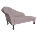 Ver imagem 4 de Recamier Divã para Sala Cecilia Pés Retro Tabaco 1.60cm Veludo Rose - Incasa Decor