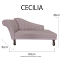 Ver imagem 6 de Recamier Divã para Sala Cecilia Pés Retro Tabaco 1.60cm Veludo Rose - Incasa Decor