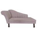 Ver imagem 1 de Recamier Divã para Sala Cecilia Pés Retro Tabaco 1.60cm Veludo Rose - Incasa Decor