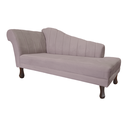 Ver imagem 3 de Recamier Divã para Sala Cecilia Pés Retro Tabaco 1.60cm Veludo Rose - Incasa Decor