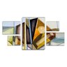 Conjunto quadros decorativos Assimetrico Slim Contemporary Abstract 115x60cm - 1