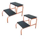 Ver imagem 1 de Kit 2 Und Escadinha 2 Degraus Multiuso Piso MDF Com Antiderrapante Cor Bronze