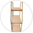 Ver imagem 4 de Kit 2 Prateleiras Triplas de Parede Design Industrial Evale - Dourado/jade