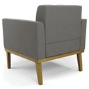 Ver imagem 7 de Poltrona Base Madeira Castanho Kit 2 Ana Suede Grafite - Ibiza