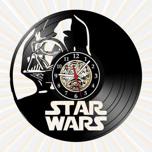 Relógio Parede Star Wars Darth Vader Filmes Nerd Geek Vinil - 1