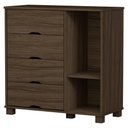 Ver imagem 3 de Cama de Solteiro e Comoda 4 Gavetas 1 Porta Mdf Bela Chocolate Off Decmade