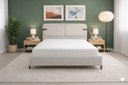 Ver imagem 3 de Cama Box King Versala Estofada Decorada Linho Premium Pés de Madeira Reforçado