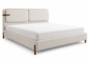 Ver imagem 1 de Cama Box King Versala Estofada Decorada Linho Premium Pés de Madeira Reforçado