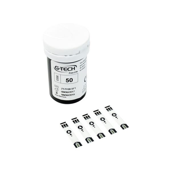 Medidor de Glicose G-tech Lite Smart + 100 tiras reagentes - 7