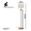 Ver imagem 5 de Luminária Abajur de Chão Salone Decorativa em Aço Carbono Preto com Cúpula