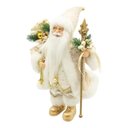 Ver imagem 1 de Papai Noel em Pé Luxo com Presentes Branco e Dourado 29cm | Natal Encantado Formosinha