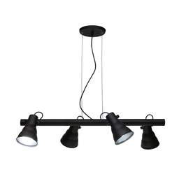 Lustre Pendente Taschibra Chicago Preto Para 4 Lâmpadas E27 Bivolt - 3