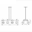 Ver imagem 4 de Lustre Pendente Taschibra Chicago Preto Para 4 Lâmpadas E27 Bivolt