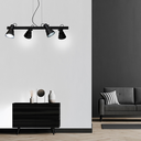 Ver imagem 2 de Lustre Pendente Taschibra Chicago Preto Para 4 Lâmpadas E27 Bivolt