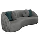 Ver imagem 1 de Sofá 3 Lugares para Sala Living Olimpo 240 Cm M03 Linho Chumbo - Lyam Decor