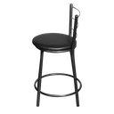 Ver imagem 5 de Jogo 4 Banqueta Baixa Para Cozinha Epoxi Craqueada Assento Estofado