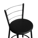 Ver imagem 3 de Jogo 4 Banqueta Baixa Para Cozinha Epoxi Craqueada Assento Estofado