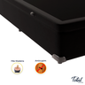 Cama Box Baú Casal Bipartida Suede Preto - 3