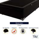 Ver imagem 2 de Cama Box Baú Casal Bipartida Suede Preto