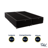 Cama Box Baú Casal Bipartida Suede Preto - 4