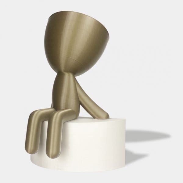 Vaso Grande Bob Sentado Dourado - 1