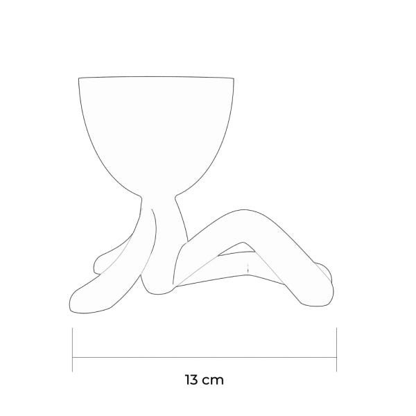 Vaso Mini Bob Descansando Prata - 3