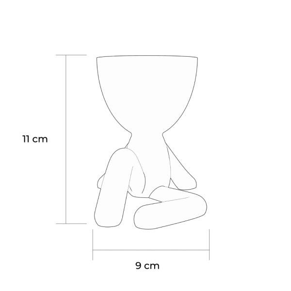 Vaso Mini Bob Descansando Prata - 2