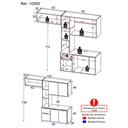 Ver imagem 5 de Armário de Cozinha Compacta com Balcão Sofia Multimóveis V2002 Preto