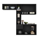 Ver imagem 6 de Armário de Cozinha Compacta com Balcão Sofia Multimóveis V2002 Preto