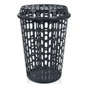 Ver imagem 1 de Cesto de Roupas Sujas Multiuso Telado com Tampa 60l Preto