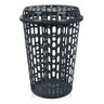 Cesto de Roupas Sujas Multiuso Telado com Tampa 60l Preto - 1