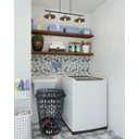 Ver imagem 2 de Cesto de Roupas Sujas Multiuso Telado com Tampa 60l Preto