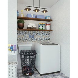 Cesto de Roupas Sujas Multiuso Telado com Tampa 60l Preto - 2