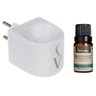 Aromatizador Difusor Elétrico de Porcelana Via Aroma com Óleo Essencial 100% Natural 10ml - 1 Óleo:  - 1