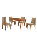Ver imagem 2 de Mesa de Jantar Copper 120cm Tampo Canto Mdf com 4 Cadeiras Safira Moderna Mobília