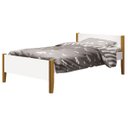 Ver imagem 1 de Cama Babá Solteiro Simba Branco Fosco com Madeira - MoveisAqui