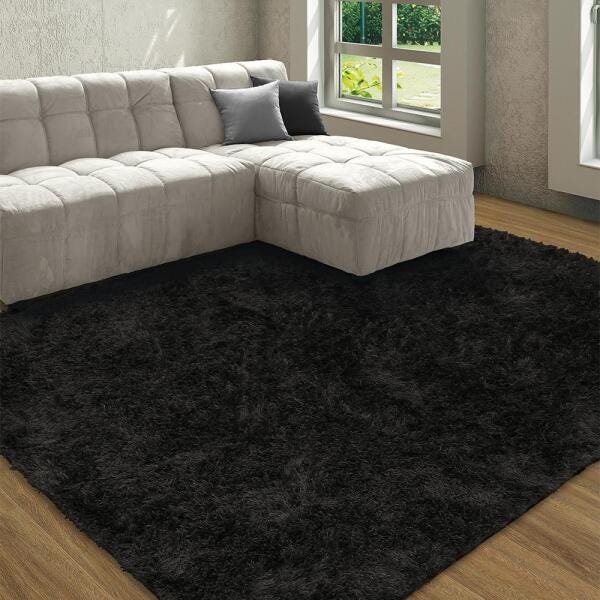 Tapete para Sala Belmont Preto 1,00x1,50 São Carlos - 2