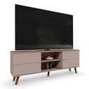 Ver imagem 1 de Rack Bancada Aracaju Grigio Fosco/Canela para TV até 75” - Mobler