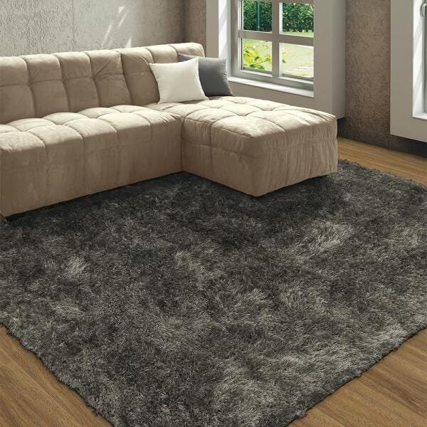 Tapete para Sala Belmont Chumbo 1,00x1,50 São Carlos - 2