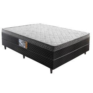 Cama Box Casal D33 Ortopédico Rondoconfort Cinza Rondomoveis