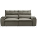 Ver imagem 2 de Sofá Retrátil Reclinável para Sala 3 Lugares 205cm Gordon F04 Veludo Marrom Claro - Lyam Decor
