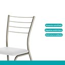Ver imagem 6 de Conjunto Sala de Jantar 6 Cadeiras Valencia Carraro Branco Prata