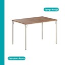 Ver imagem 3 de Conjunto Sala de Jantar 6 Cadeiras Valencia Carraro Branco Prata