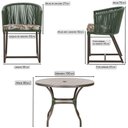 Ver imagem 2 de Mesa com 4 Cadeiras e Noronha Estofado 6 Trama Original Verde