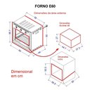Ver imagem 4 de Forno Elétrico de Embutir Black 60l 1750w até 300ºc E60b 220v Black - Nardelli 10016354-2