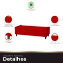 Ver imagem 6 de Calçadeira Baú Casal Estofada Alicia Veludo Vermelho